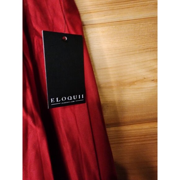 Eloquii Plus Size 20 Red Skirt Stretch Waist Length 38 inches - Picture 3 of 9